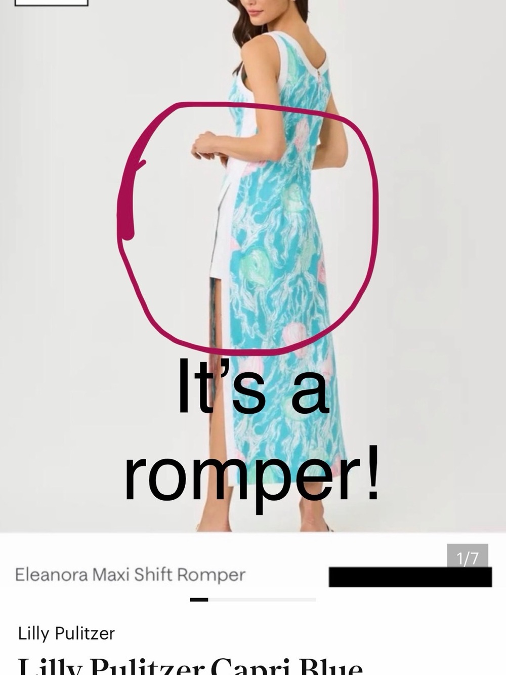 NEW! Lilly Pulitzer Capri Blue Eleanora maxi shift romper size 12